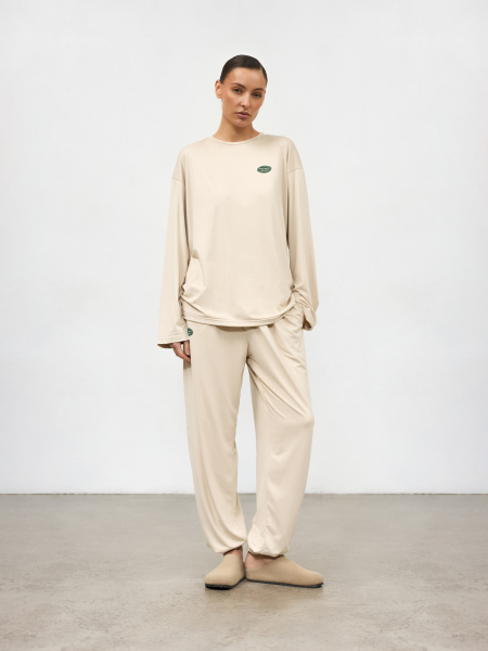 Базовые брюки из вискозы ANOTHER SELECT, цвет: бежевый, 00103 купить онлайн