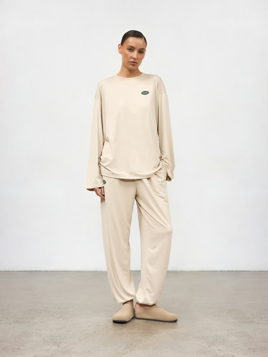 Базовые брюки из вискозы ANOTHER SELECT, цвет: бежевый, 00103 купить онлайн