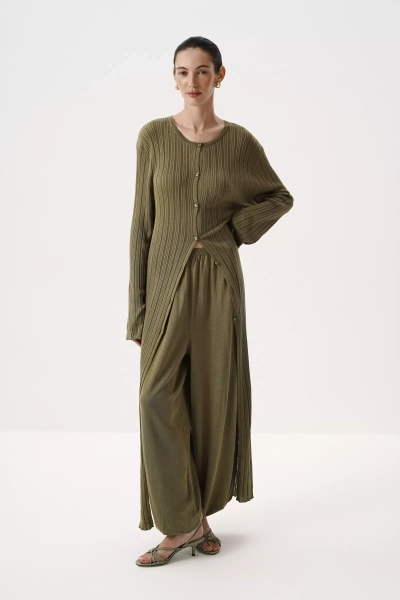 Кардиган макси из лиоцелла и шерсти Charmstore, цвет: жженая олива, 305-586119-1010 купить онлайн