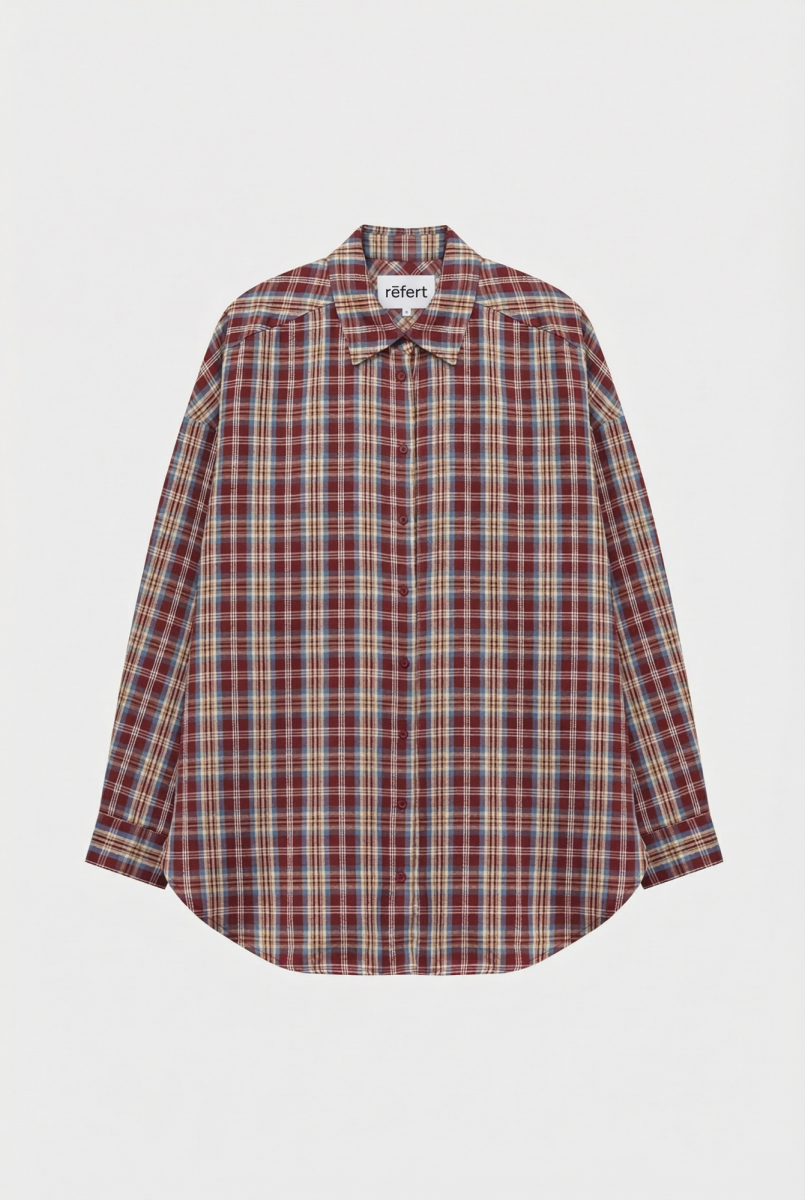 Рубашка оверсайз в клетку