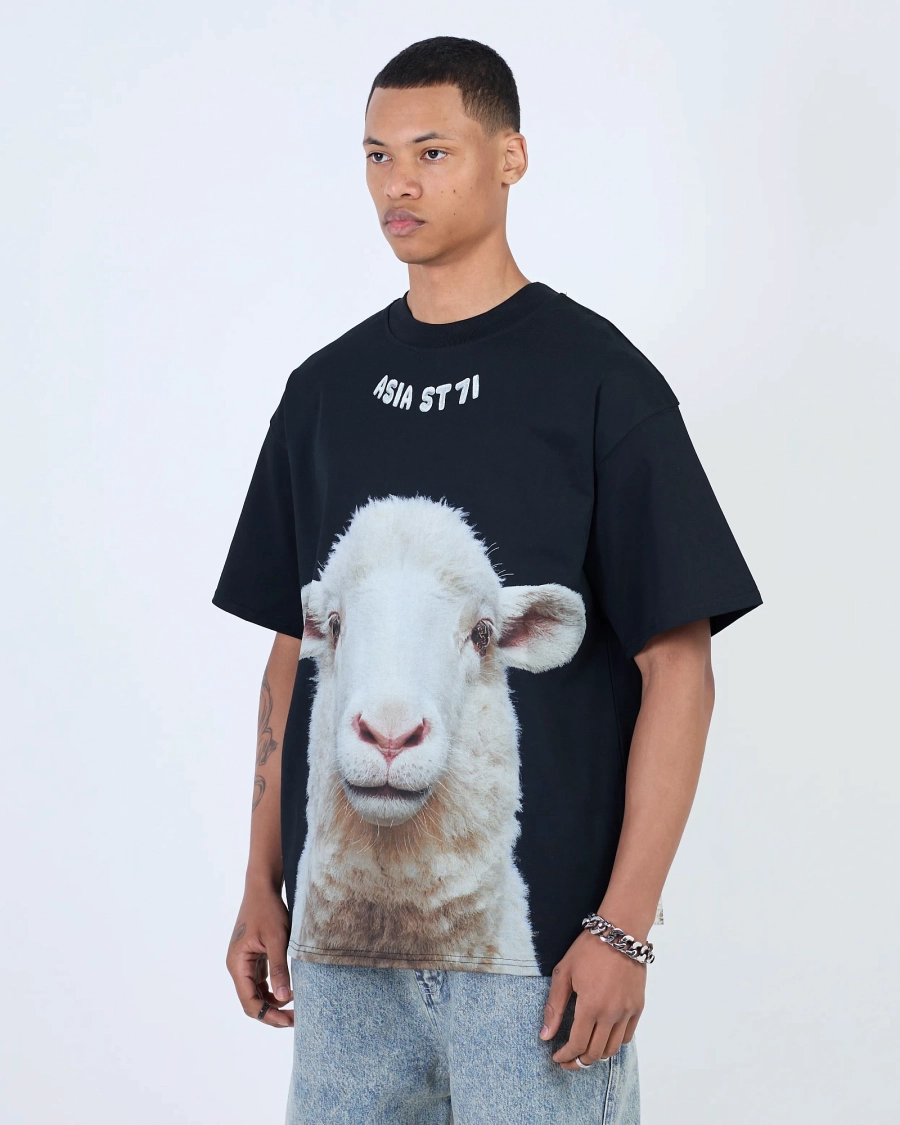 Футболка LUNA & SHEEP 300 GR BLACK ASIA ST 71, цвет: Черный, Ast71.tt-luna-sheep-black купить онлайн