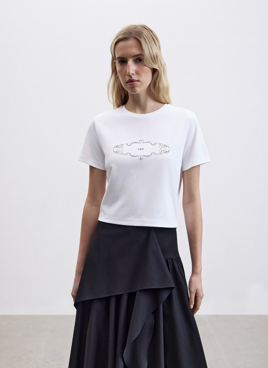 Футболка мини с принтом