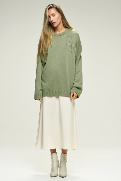 Джемпер Cotton ER Eucalyptus Erist store, цвет: зеленый, НФ-00000926 купить онлайн