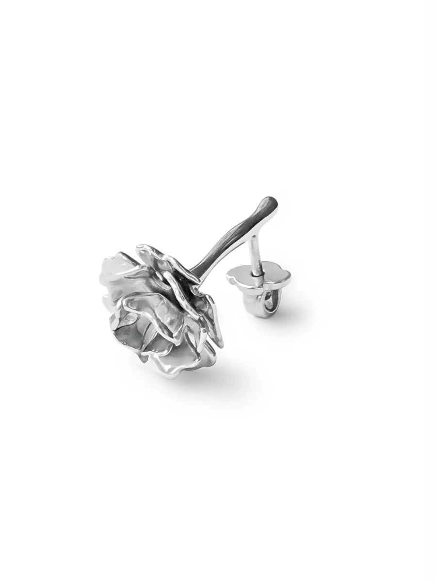 Серебряная моносерьга «Расцветай» 2.0