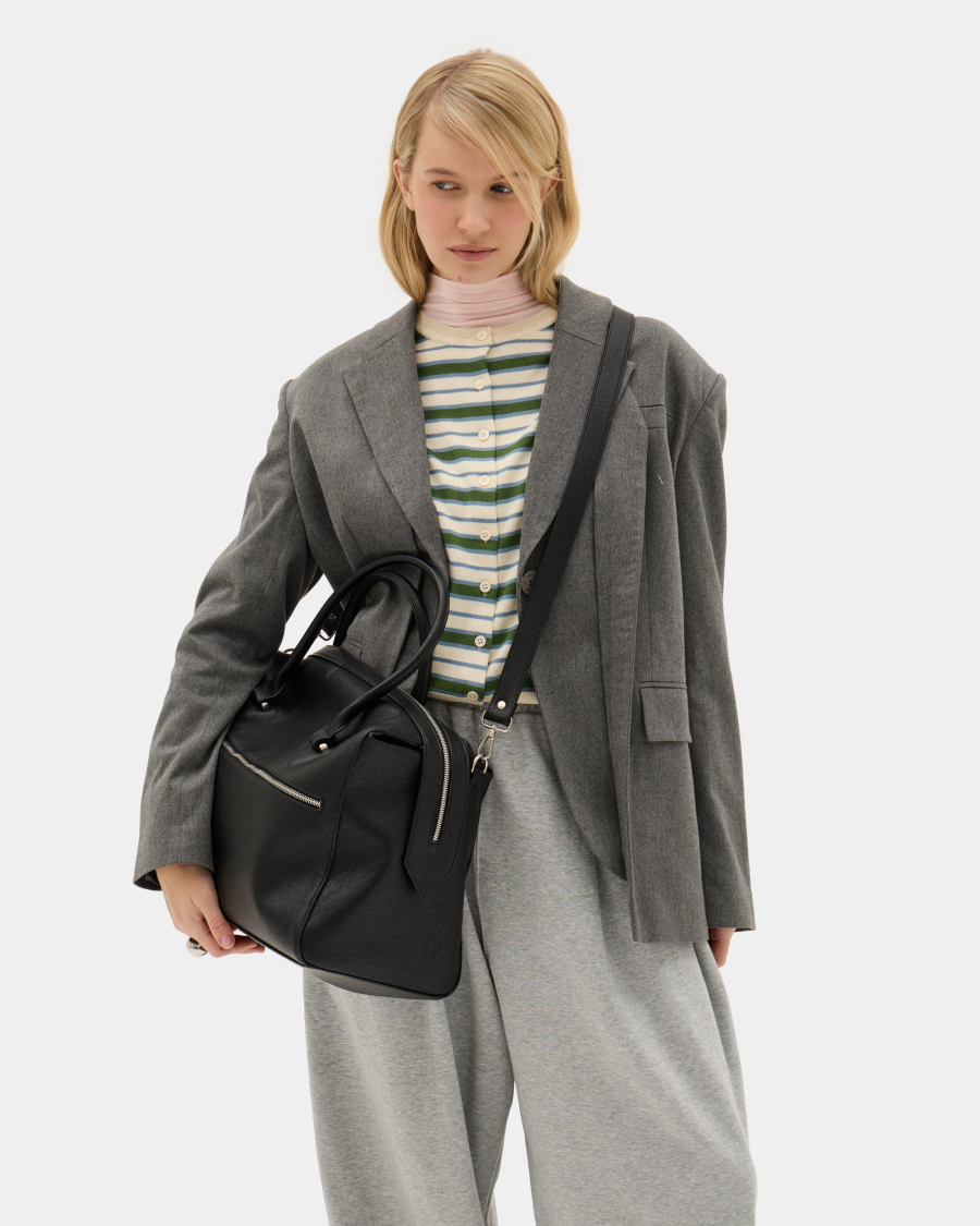 Большая сумка Arny Praht, цвет: мятый черный  купить онлайн