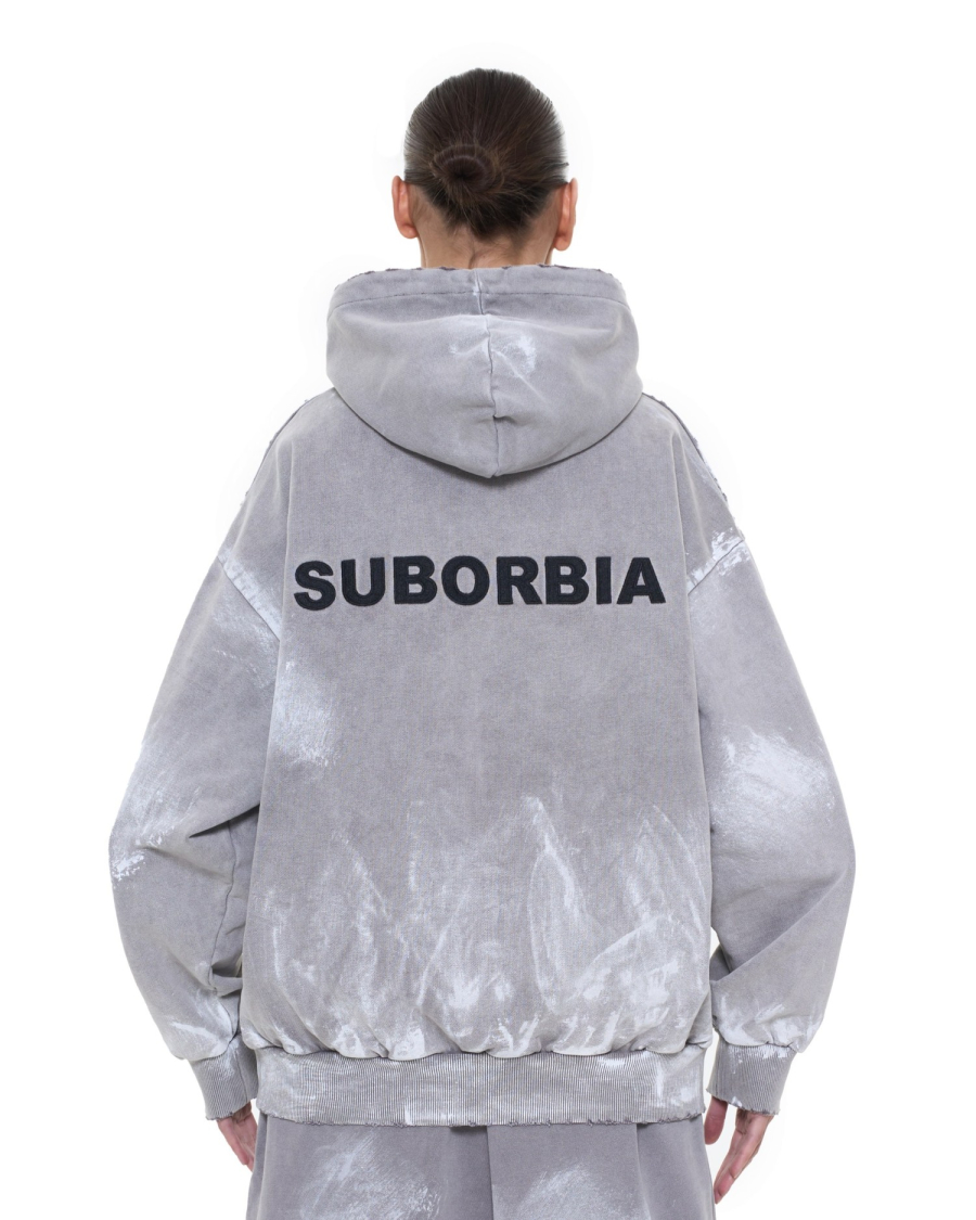 Худи Grillz Suborbia, цвет: washed grey, 006026 купить онлайн