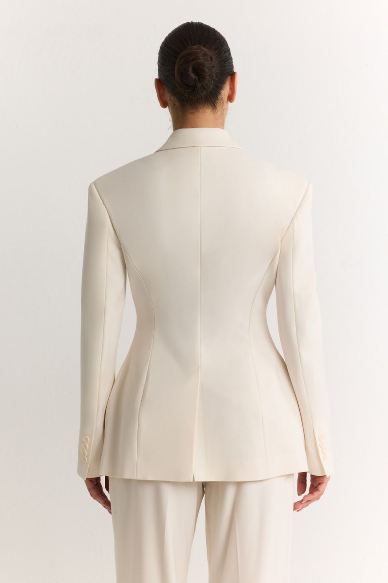 Двубортный жакет TOPTOP, цвет: молочный, TT.060.19149.120 купить онлайн