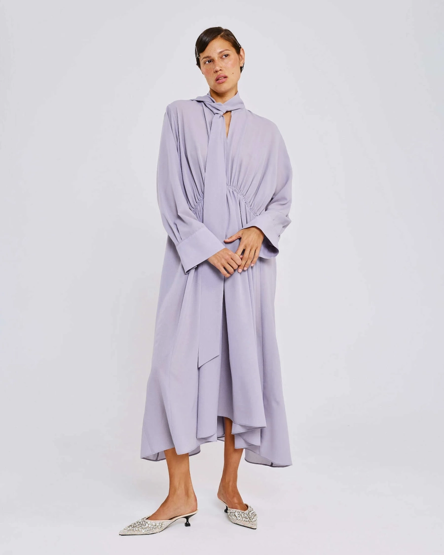 Платье с шарфом Anmuse, цвет: фиолетовый, RB26SP315-DGR купить онлайн