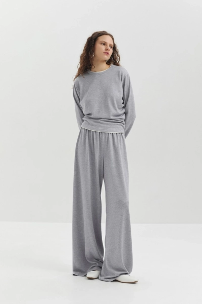 Лонгслив из трикотажа marte, цвет: серый,  купить онлайн