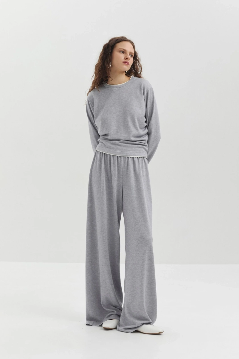 Лонгслив из трикотажа marte, цвет: серый,  купить онлайн