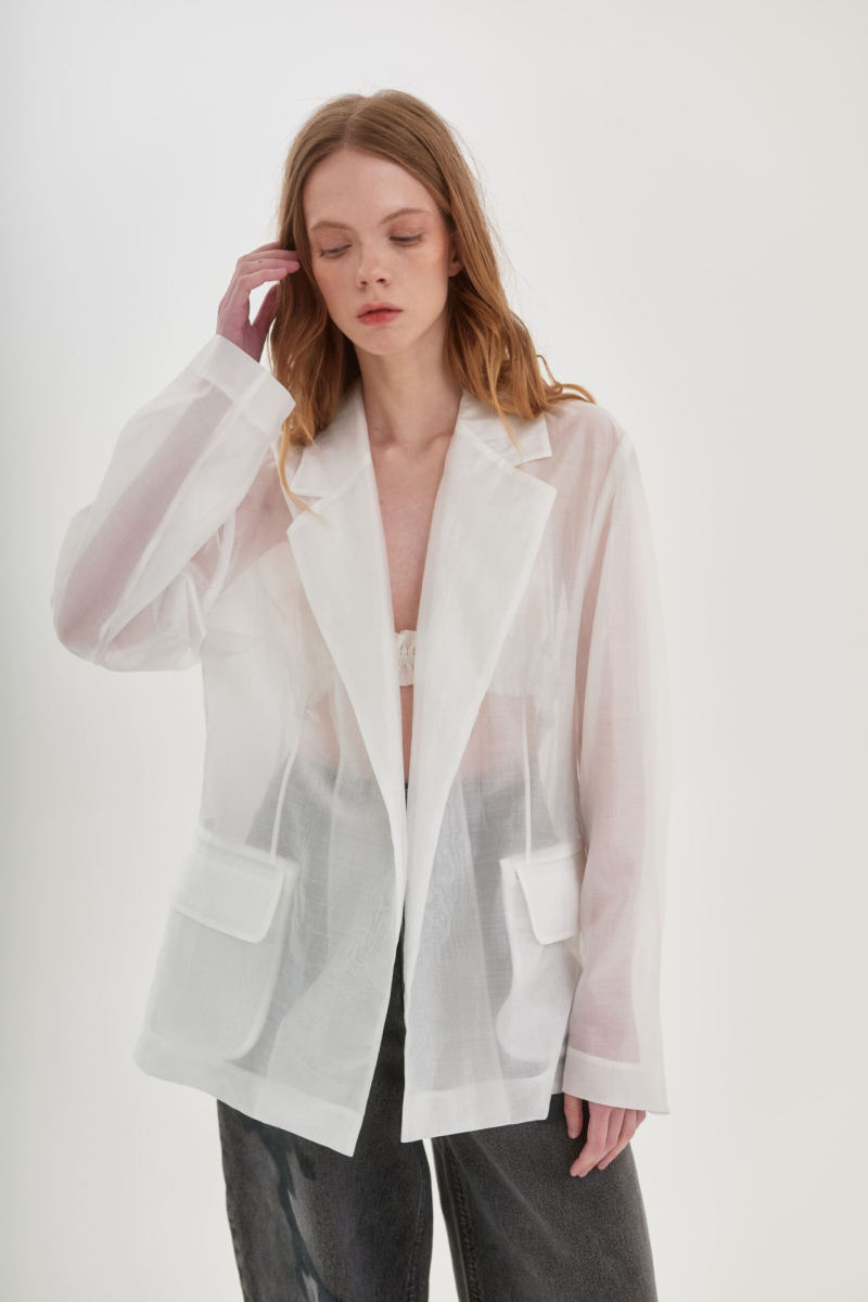 Полупрозрачная блуза-жакет