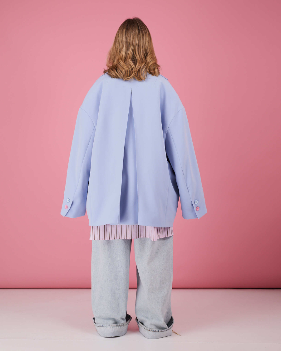 Пиджак макси TABOO, цвет: голубой, Blzr04 купить онлайн