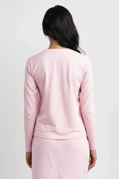 Лонгслив из кулирки Erist store, цвет: розовый, НФ-00003624 купить онлайн