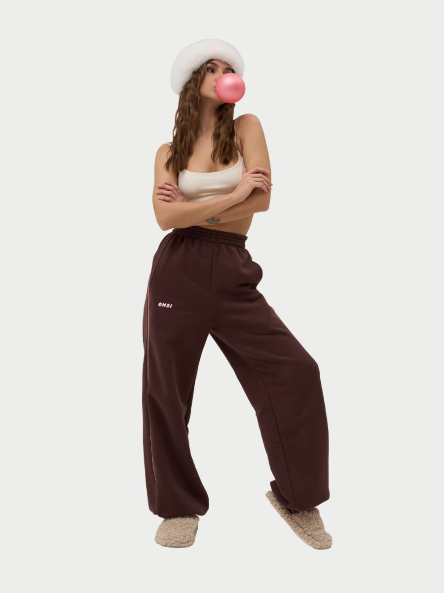 Брюки с кантом утепленные ONSI, цвет: chocolate,  купить онлайн