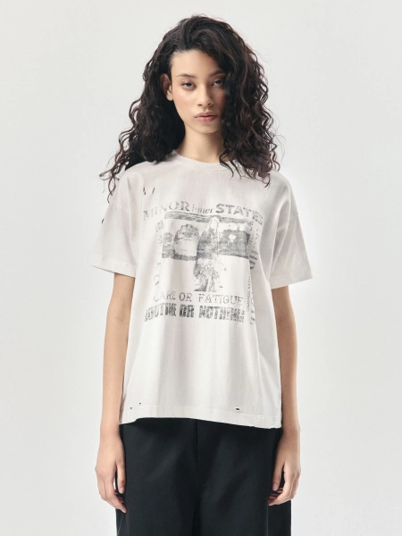 Футболка с принтом NAIPACHE, цвет: белый, 2611006000 купить онлайн