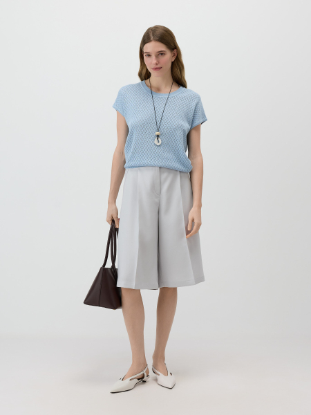 Ажурный джемпер Conso, цвет: голубой, KJS 260739 - голубой купить онлайн