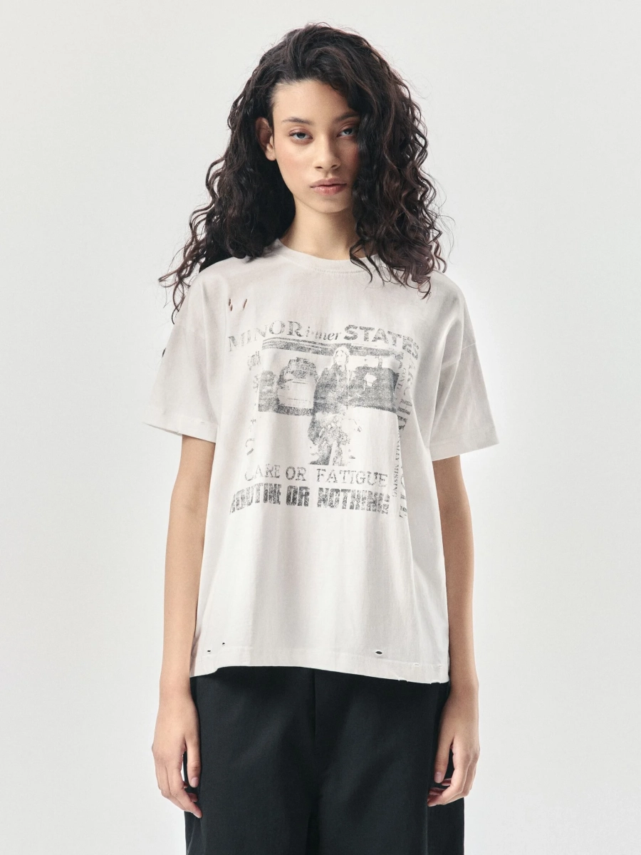 Футболка с принтом NAIPACHE, цвет: белый, 2611006000 купить онлайн