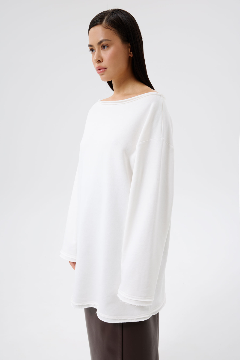 Лонгслив на одно плечо Na Nei, цвет: молочный, NEILONG00205_MILK купить онлайн