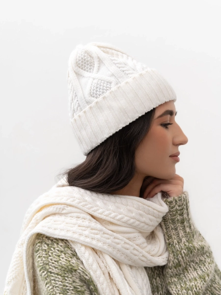 Шапка Tresse TRES, цвет: молочный НФ-00002446 купить онлайн