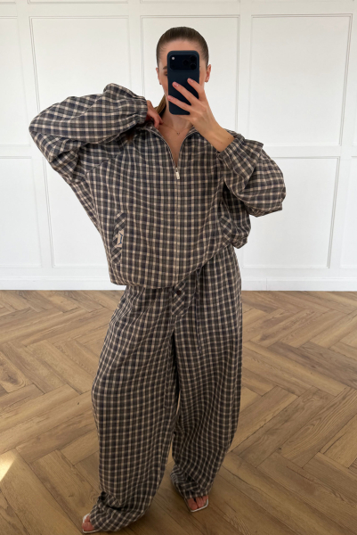 Олимпийка в клетку Label .B, цвет: Сине-коричневый,  купить онлайн