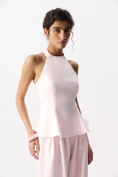 Топ-халтер изо льна Charmstore, цвет: розовый, 114-596117-221 купить онлайн