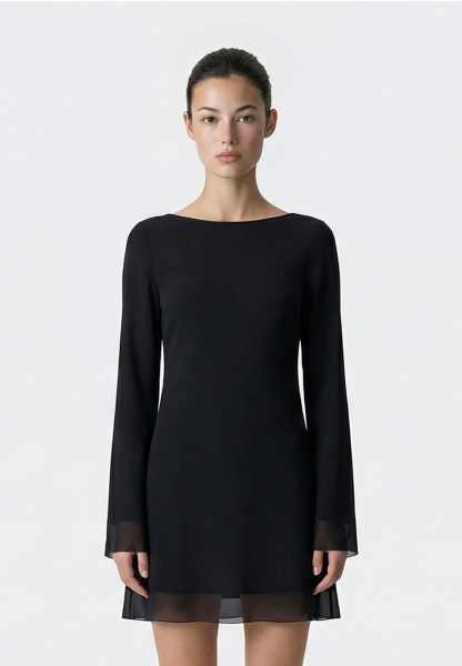 Платье мини из трикотажа REFERT, цвет: Черный, 08-3415/1-2511 купить онлайн