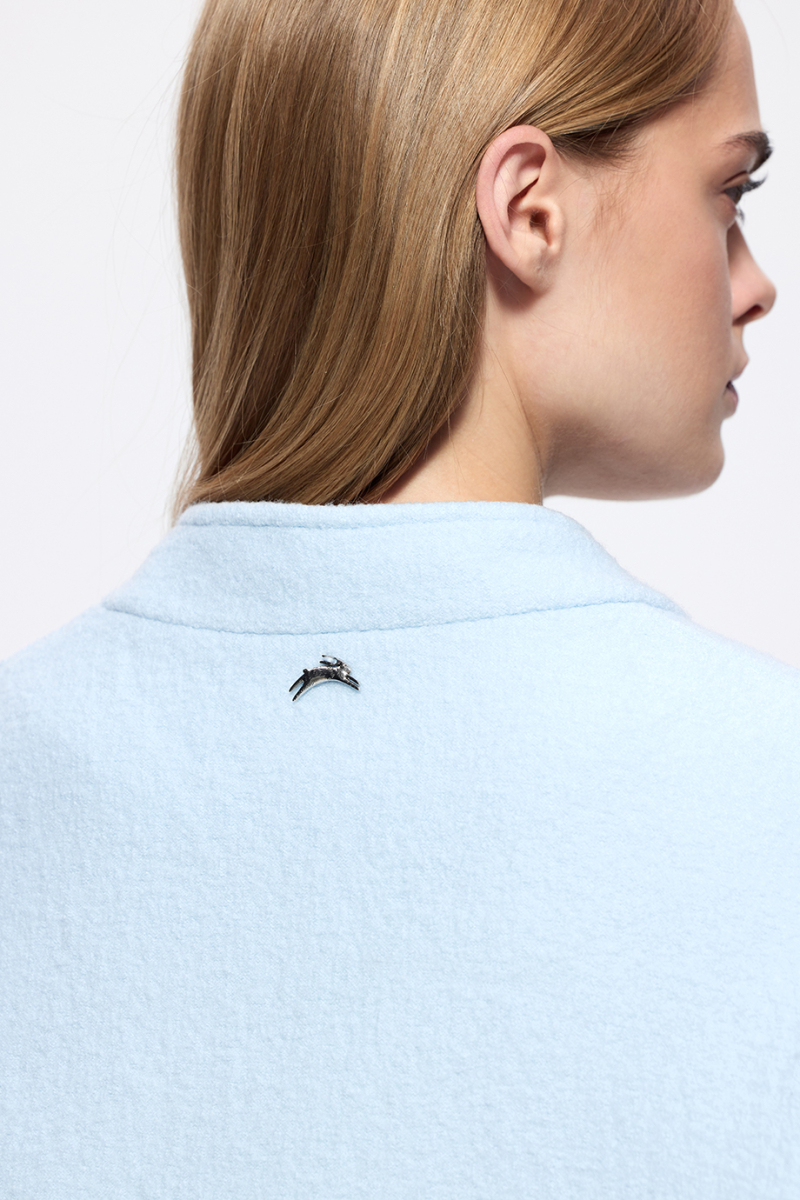 Бомбер из шерстяного букле DREAMS BY ALENA AKHMADULLINA, цвет: голубой, 126101010204439/411000 купить онлайн