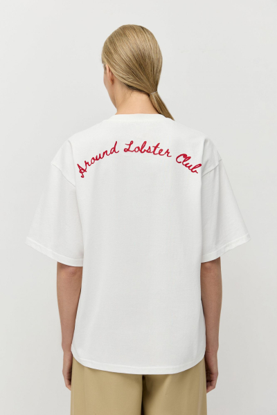 Футболка Around Lobster Club AROUND, цвет: молочный, 219_127C01 купить онлайн