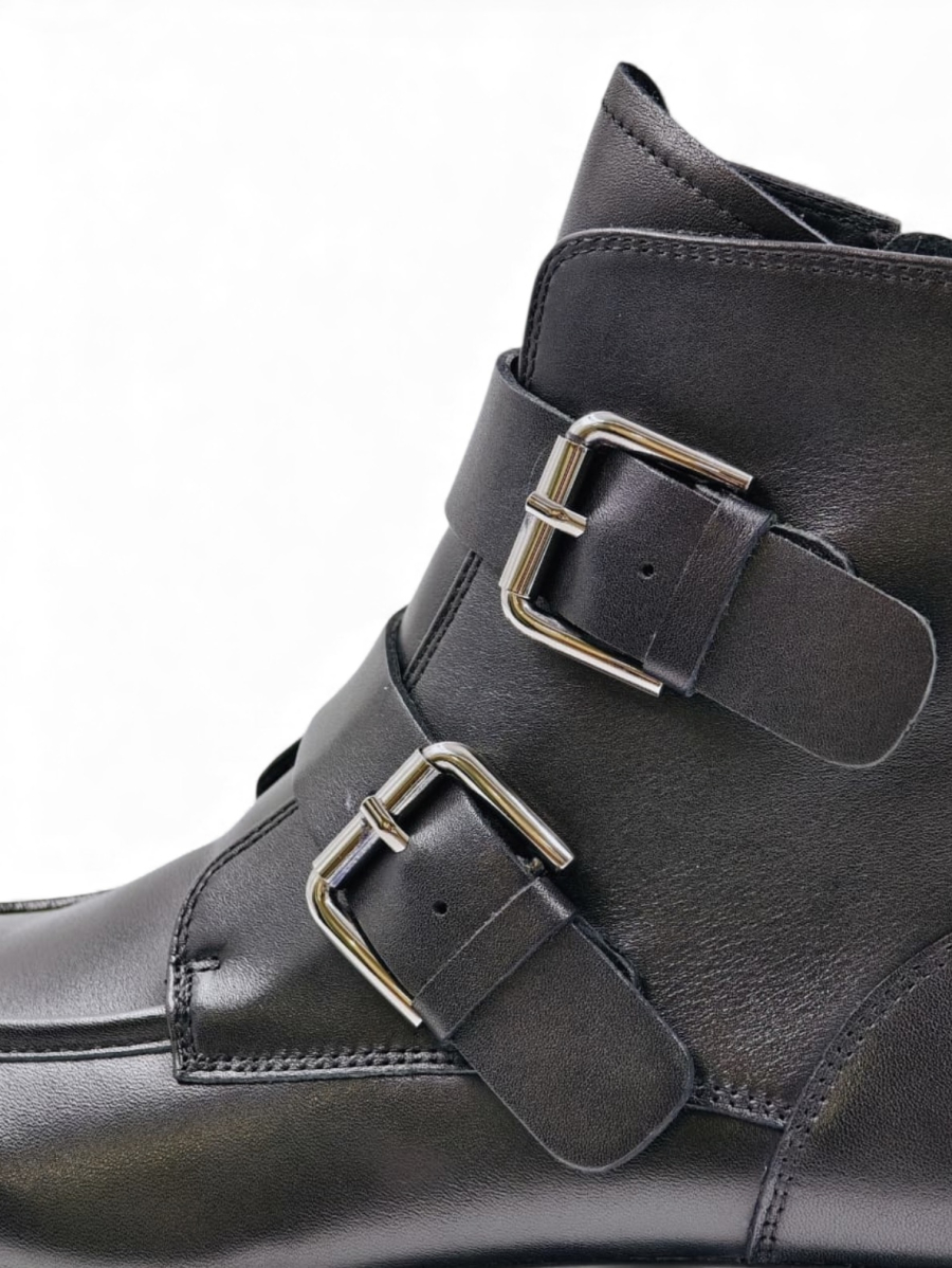 Ботинки зимние из натуральной кожи GRANDERA, цвет: Черный 2628-y5m01-1 (883) купить онлайн