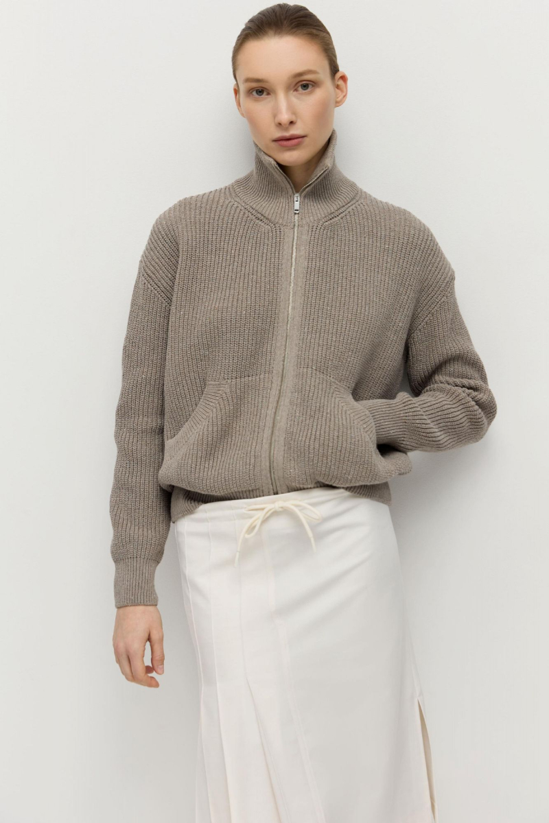 Кардиган на молнии из переработанного хлопка