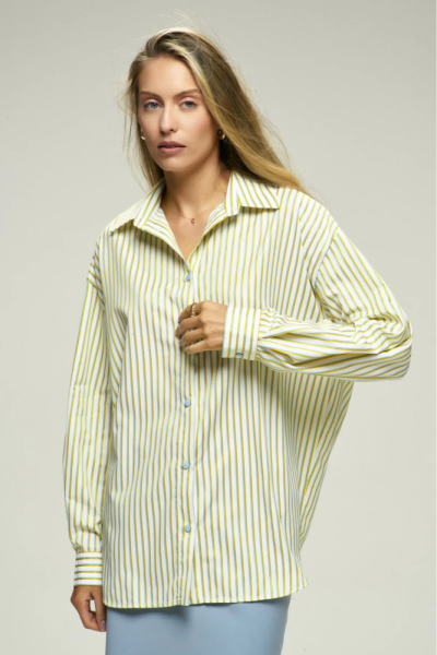 Рубашка Classic в полоску Blue&Yellow