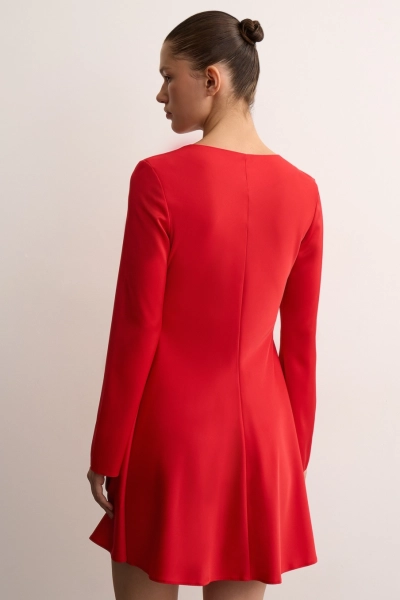 Платье из атласа расклешенного силуэта Mollis, цвет: красный, 12-09-2491/7 купить онлайн