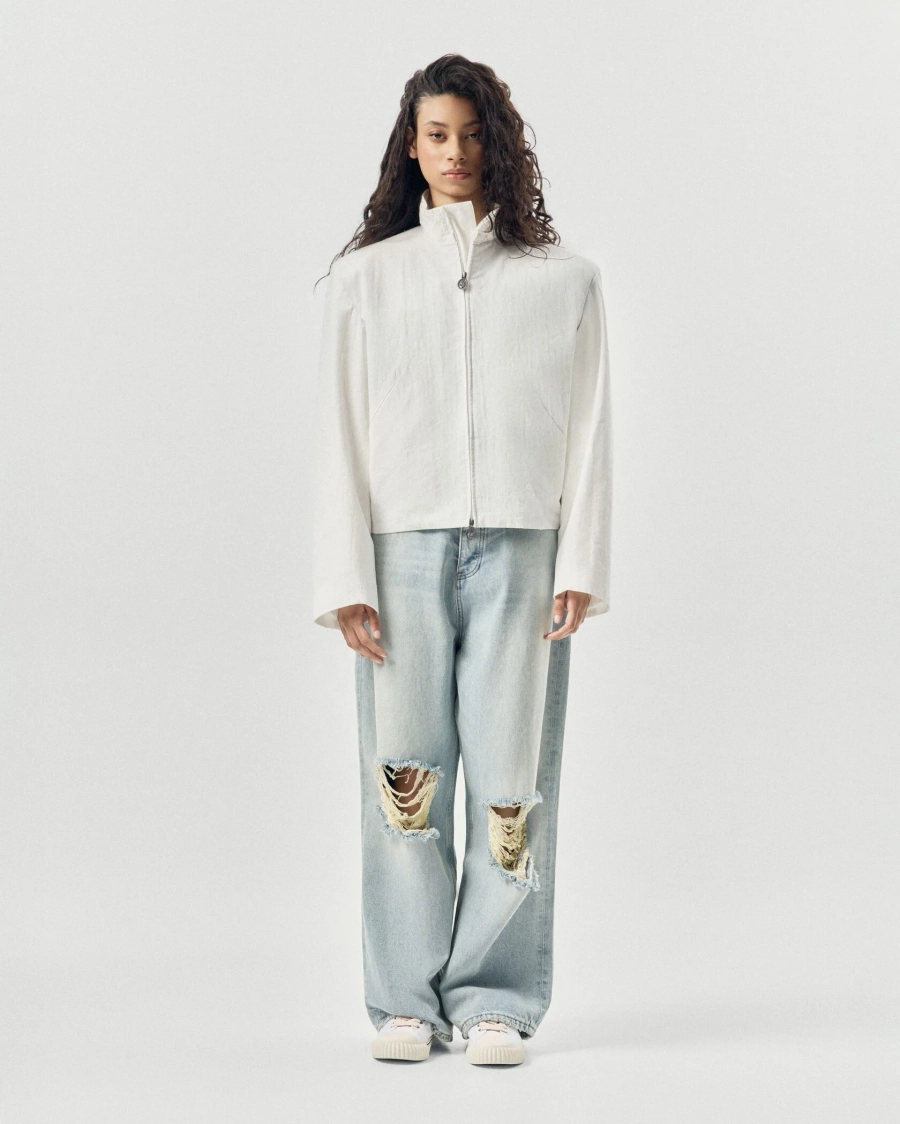 Куртка с объемными плечами NAIPACHE, цвет: белый, 2614012000 купить онлайн