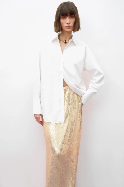 Юбка миди из пайеток Mollis, цвет: золотой, 16-08-3595/1 купить онлайн