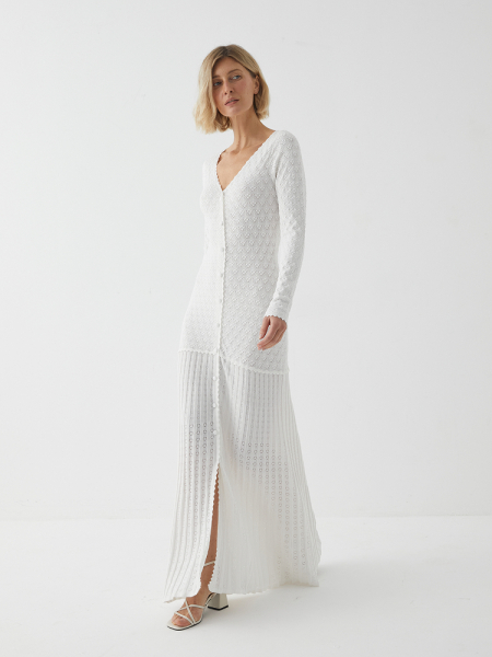 Платье с V-образным вырезом Marou, цвет: молочный, Mar_26020903 купить онлайн