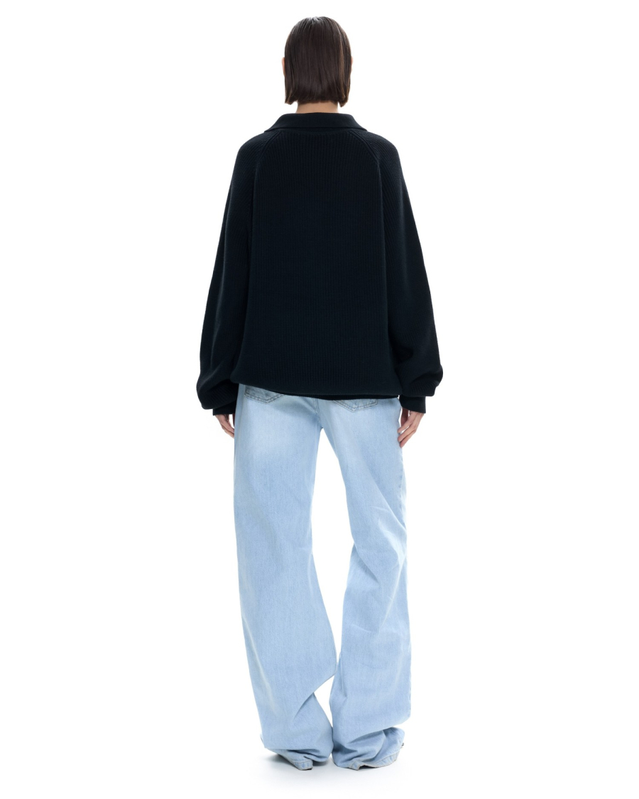 Вязаное поло Suborbia, цвет: Черный, 007129 купить онлайн