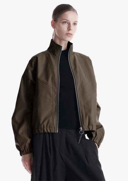 Бомбер из экокожи KRAKATAU, цвет: темно-окаменелый, Qw519A-861 купить онлайн