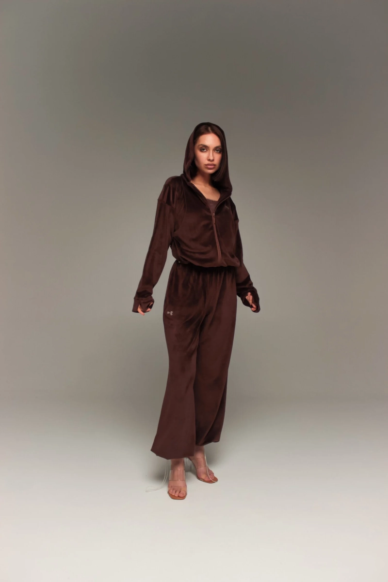 Бомбер Velour с капюшоном GARCHIT, цвет: коричневый GARVelBombKapKor |новая коллекция купить онлайн