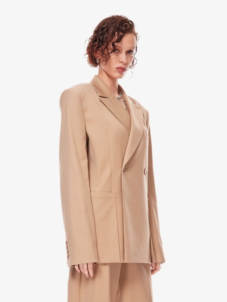 Приталенный пиджак с накладным карманом p.p.s., цвет: песочный, P_0828.00.00.BRN1 купить онлайн