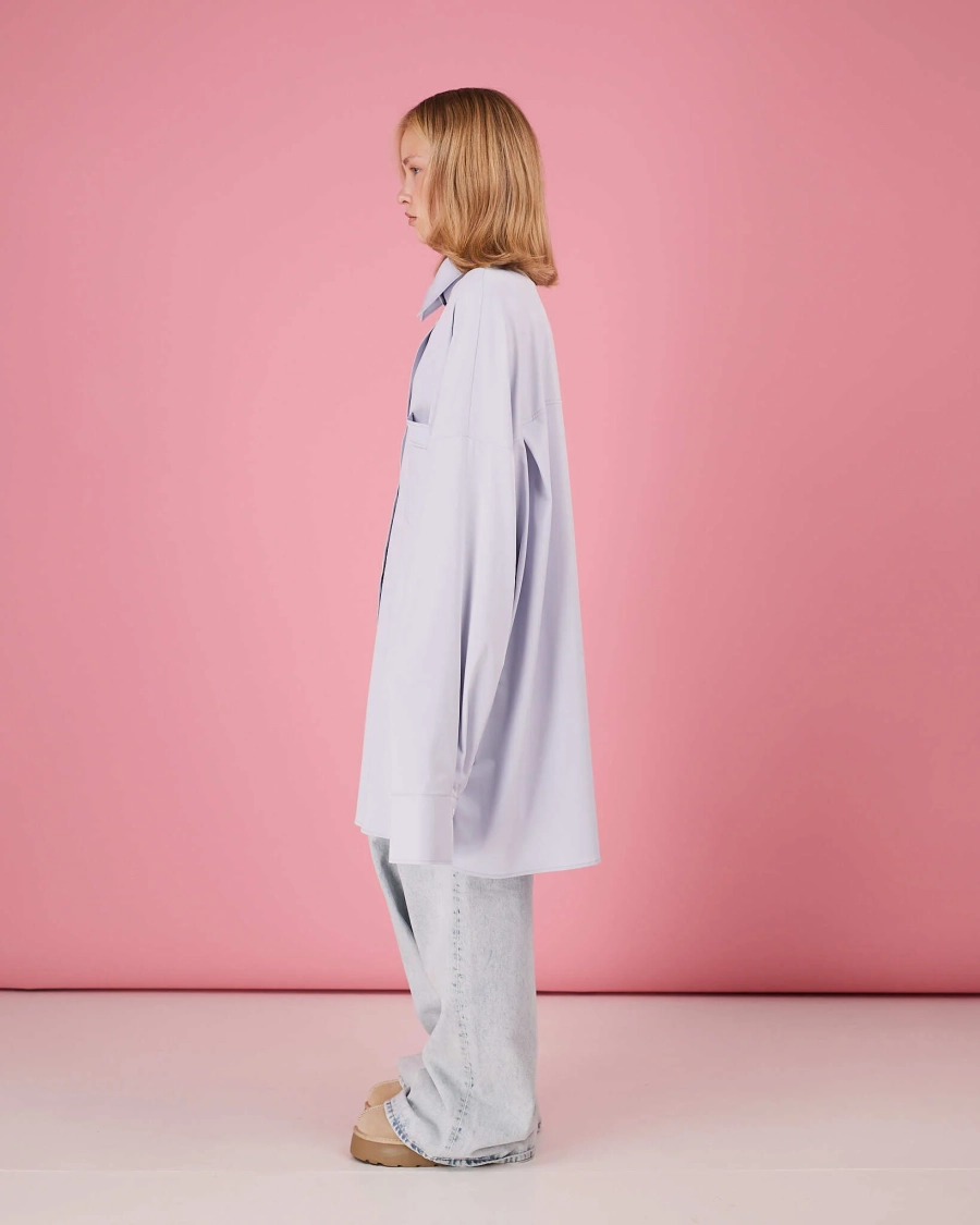 Рубашка макси овер #17 TABOO, цвет: серый, Rub17 купить онлайн