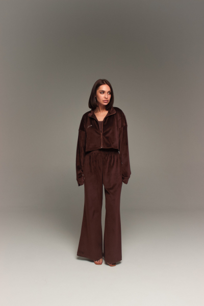 Бомбер Velour укороченный GARCHIT, цвет: коричневый GARVelBombKor |новая коллекция купить онлайн