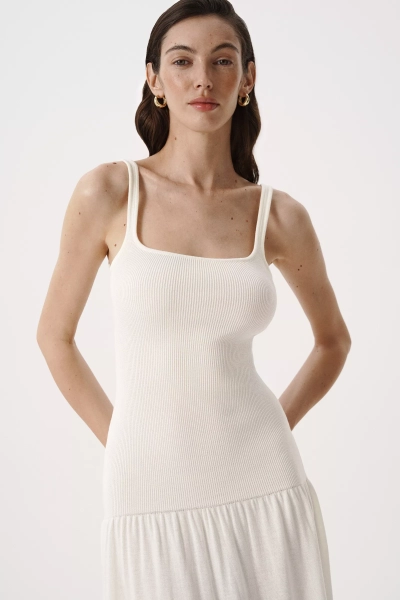 Платье из лиоцелла и шерсти Charmstore, цвет: молочный, 306-589119-111 купить онлайн