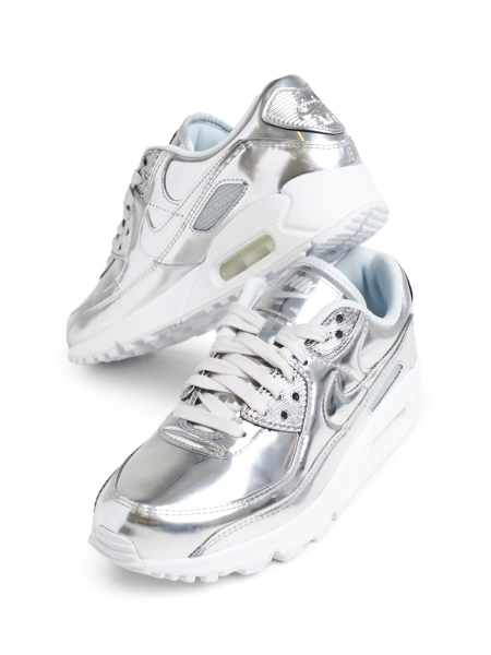 Кроссовки женские Nike Air Max 90 SP "Metallic Pack - Chrome" NKDADDYS SNEAKERS, цвет: серебристый CQ6639-001 купить онлайн