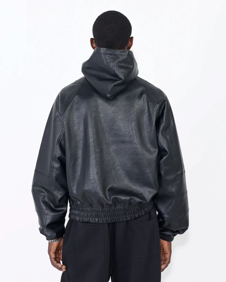 Худи NTI LEATHER ZIP BLACK ASIA ST 71, цвет: Черный, Ast71.NTI-hood-leather-bl купить онлайн