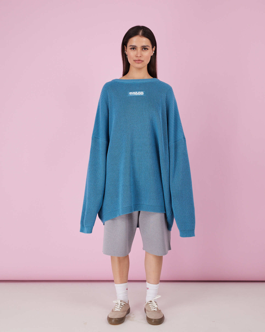 Свитер из хлопка Атлантида TABOO, цвет: бирюзовый, svatlant купить онлайн