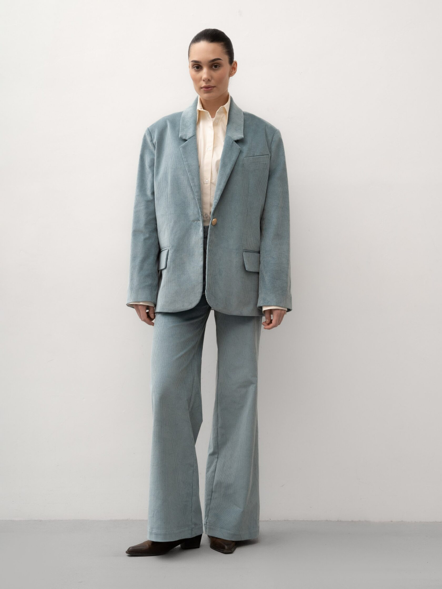 Пиджак вельветовый TRES, цвет: голубой, НФ-00002711 купить онлайн