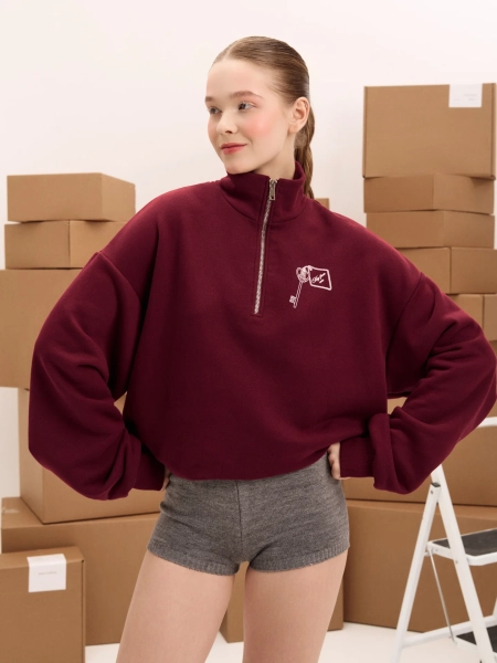 Свитшот "KEY" MIARTLAND, цвет: Бордовый, НФ-00000592 купить онлайн