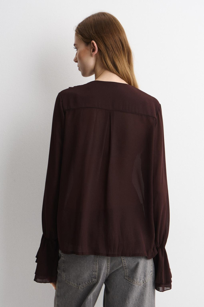 Блузка CANDYS ENEVOO, цвет: коричневый, 06937 купить онлайн