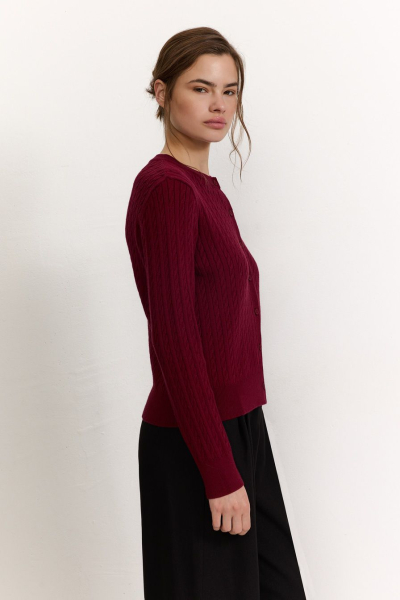 Кардиган из смесовой вискозы TOPTOP, цвет: Бордовый, TT.051.17723.330 купить онлайн