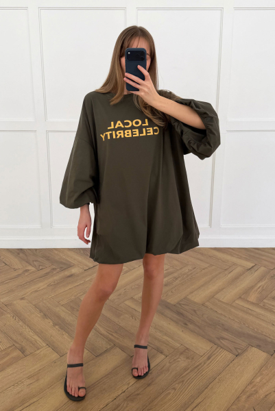 Футболка баллон Label .B, цвет: хаки,  купить онлайн